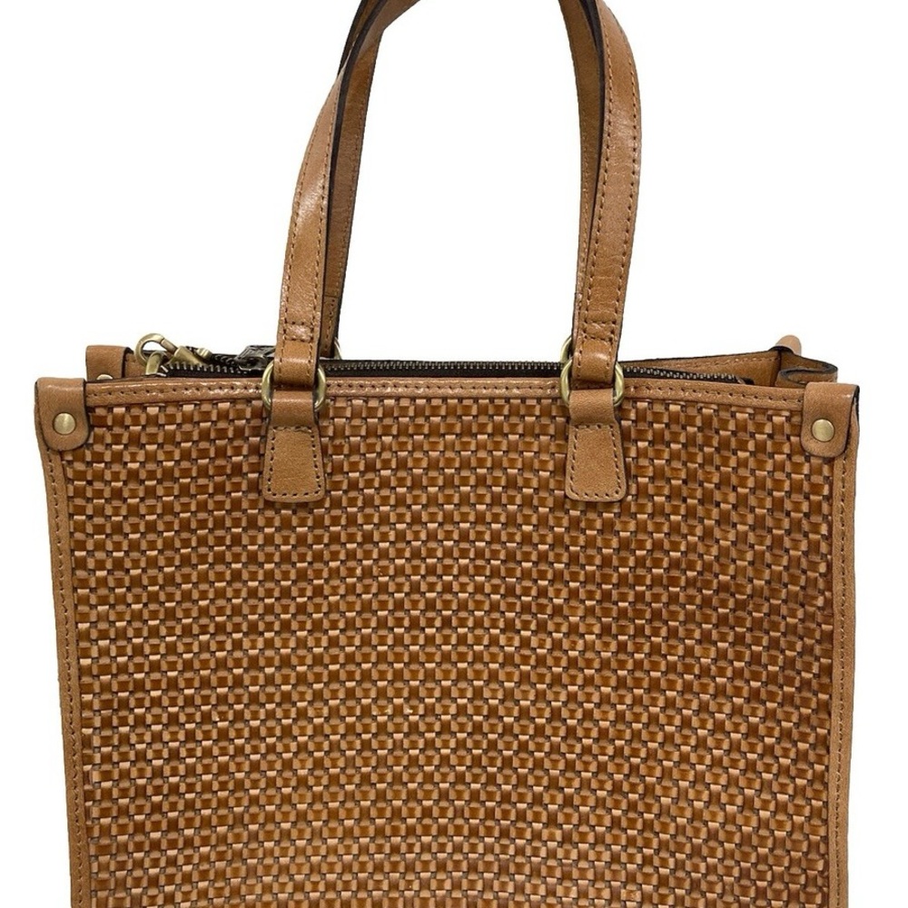 Patricia Nash Tan Woven Leather Shoulder Bag - Picture 11 of 11